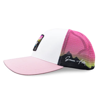 Curved Bill Trucker - Pink Alpine
