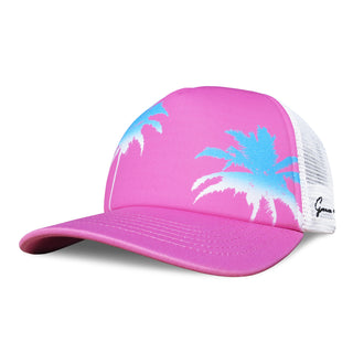 Kids trucker - Pink Palm Sky