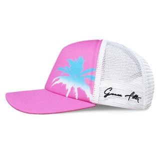 Kids trucker - Pink Palm Sky