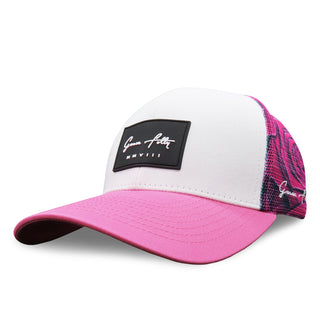 6 Panel Trucker - Pink Rose