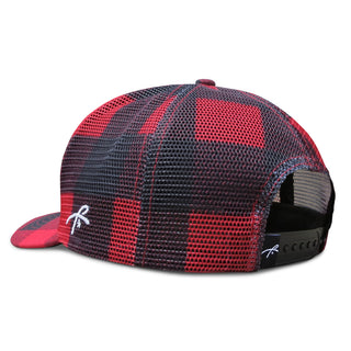 6 Panel Trucker - Red Plaid