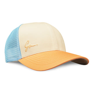 Curved Bill Trucker - Peachy Blue