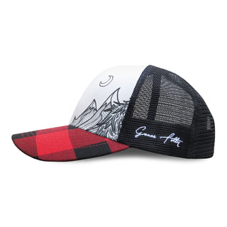 Curved Bill Trucker - Mtn Plaid