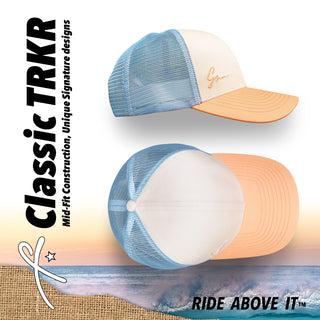 Curved Bill Trucker - Peachy Blue