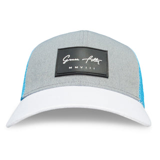 Curved Bill Trucker - Blue Palm Sky