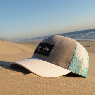 Curved Bill Trucker - Blue Palm Sky