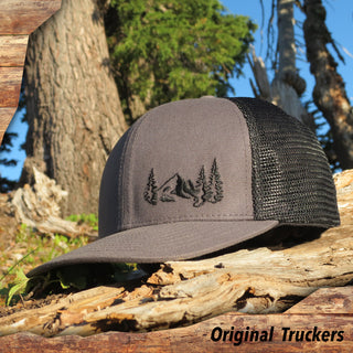 6 Panel Trucker - Gray Mountain Classic