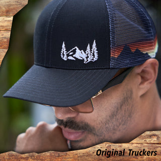 6 Panel Trucker - Sunset Mtn Mesh