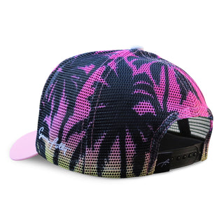 Curved Bill Trucker - Pink Hawaiian Sunset