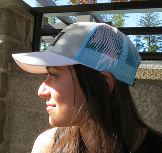 Curved Bill Trucker - Blue Palm Sky