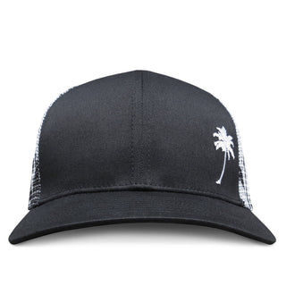 6 Panel Hats - Palm silhouette Mesh