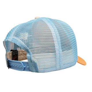 Curved Bill Trucker - Peachy Blue